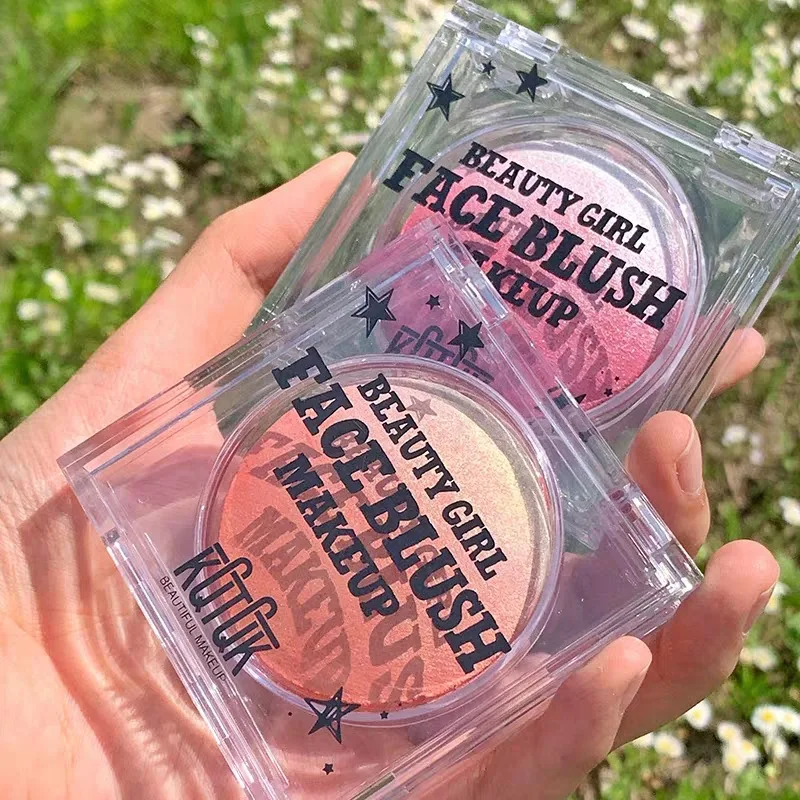 Радужные градиентные Румяна Палитра хайлайтер Крем Оранжевый Шарм девушка