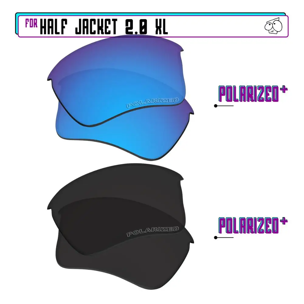 

Ezrelease поляризованные Сменные линзы для солнцезащитных очков-Oakley Half Jacket 2,0 XL-BlackPPlus-BluePPlus