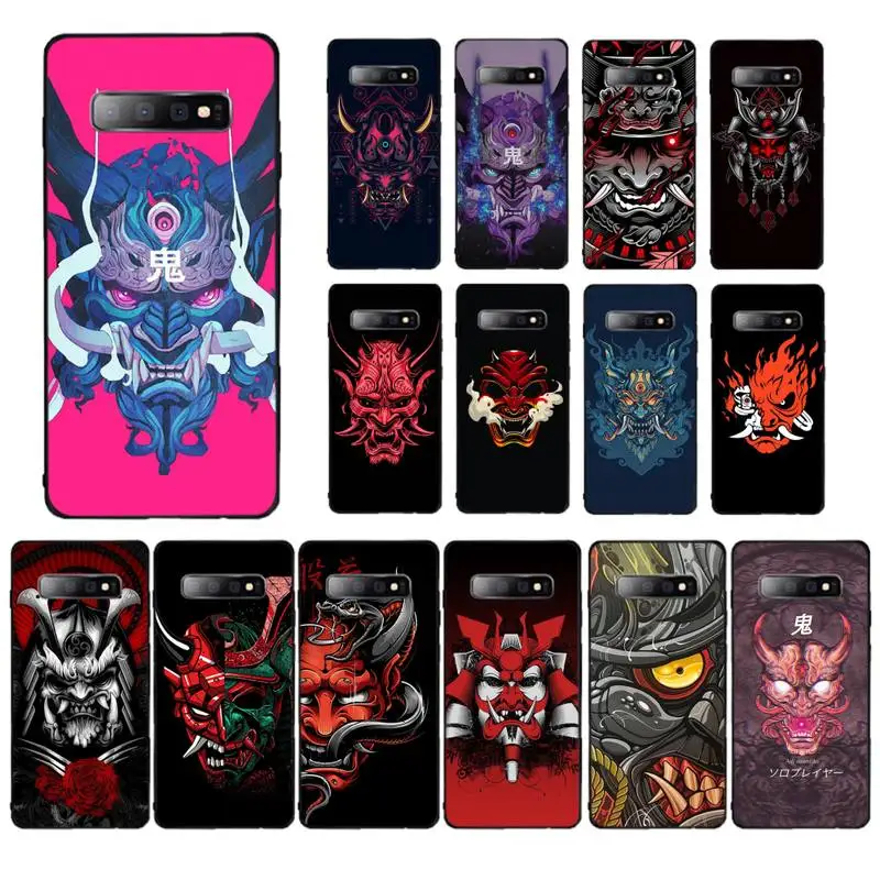 

Yinuoda Japanese samurai oni mask Phone Case for Samsung S10 21 20 9 8 plus lite S20 UlTRA 7edge