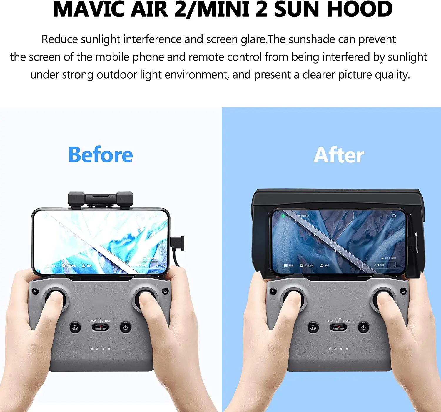 STARTRC солнцезащитный козырек для DJI Mavic Mini 2/Mavic Air 2 контроллер Аксессуары 4 4-7 1