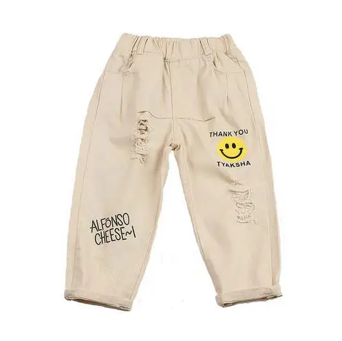 Прямая поставка Модные осенние джинсовые брюки для маленьких мальчиков и