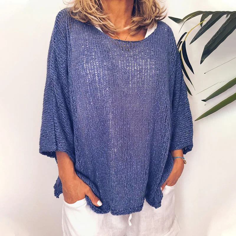 Большие размеры льняная Свободная блузка женская Мода Новые Топы Boho с длинным рукавом и круглым вырезом Женская рубашка размера плюс 4XL 5XL#67
