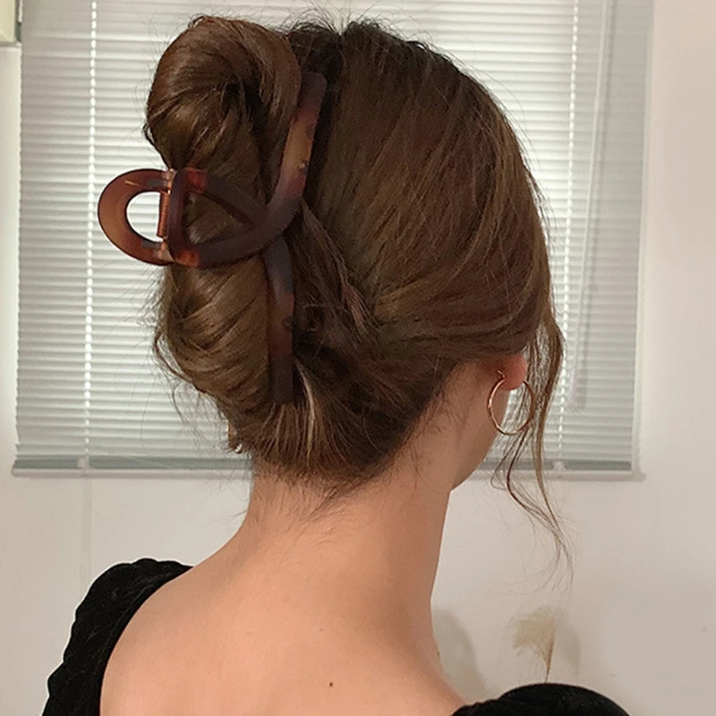 Большие заколки для волос Нескользящие зажимы матовые Симпатичные французские