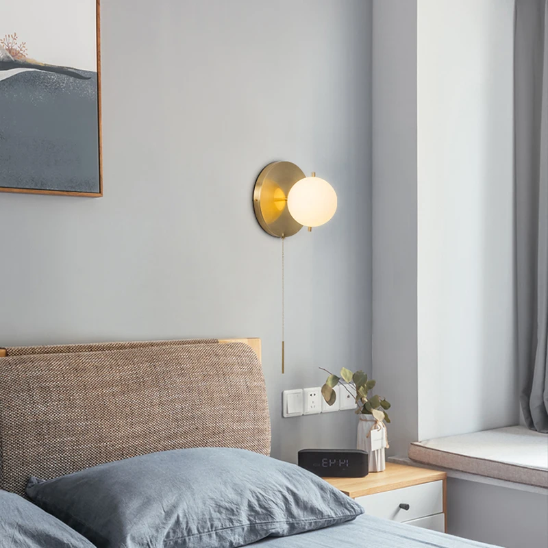 Современный минималистичный прикроватный настенный светильник для спальни