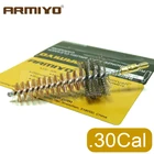 Камера для чистки ружья Armiyo .308Cal, бронзовая Щетка с нержавеющей щетиной, подходит для охотничьих принадлежностей AK, резьба 8-32