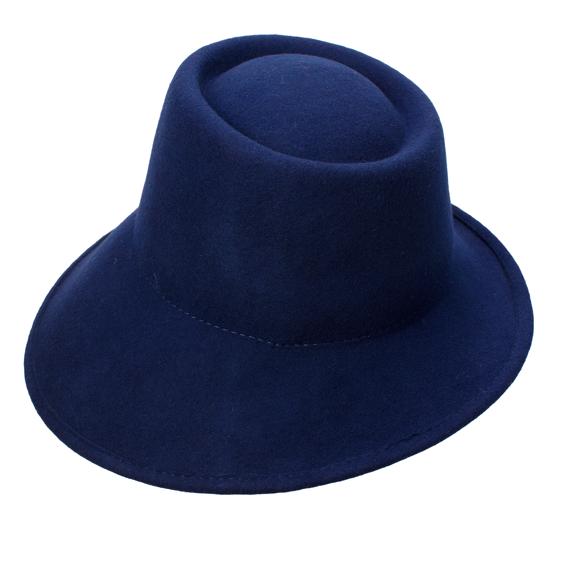 Lawliet шерсть женская шляпа с широкими полями Fedora специальная флоппи Женская фетровая наклонная Асимметричная Свадебная церковная шляпа T289