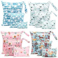 3pcs waterptoof reusable diaper bags for baby nappies mini wetbag different size washable nappy wet bag maternity stroller bag