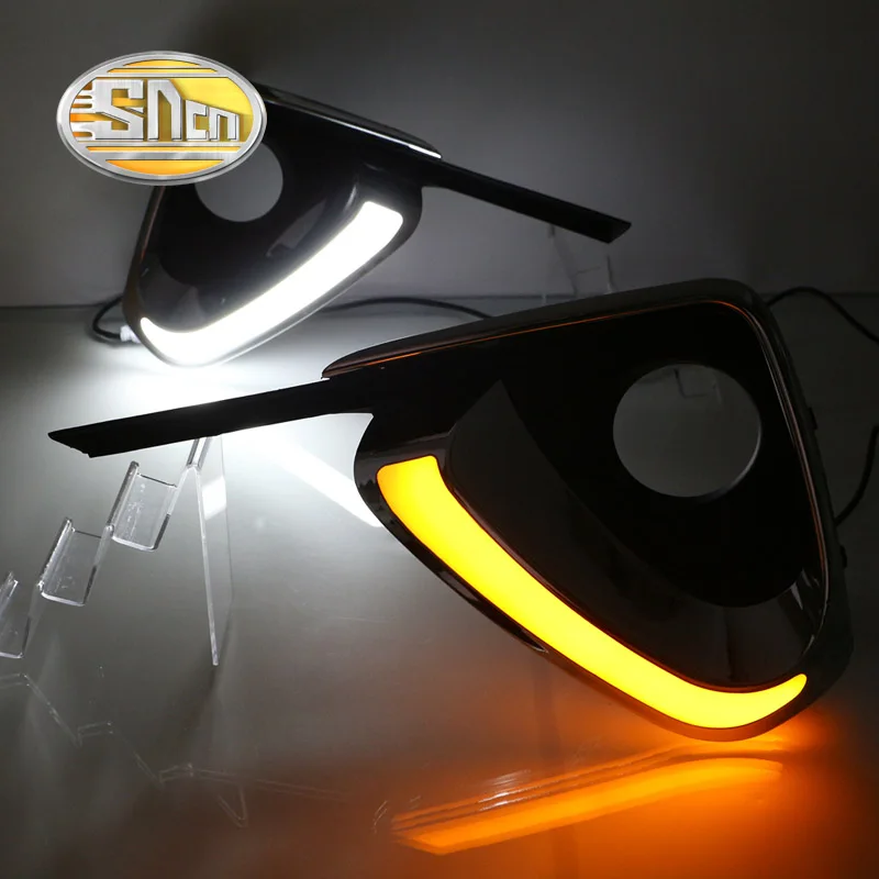 

SNCN 2PCS LED Daytime Running Light For Toyota Fortuner 2015 2016 2017 Car Accessories Waterproof 12V DRL Fog Lamp Decoration