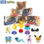 TOMY подлинный Покемон 6 шт. в наборе коробка эльф мяч деформация игрушка модель Пикачу Дженни черепаха Mewtwo аниме подвижные куклы детские подарки для детей