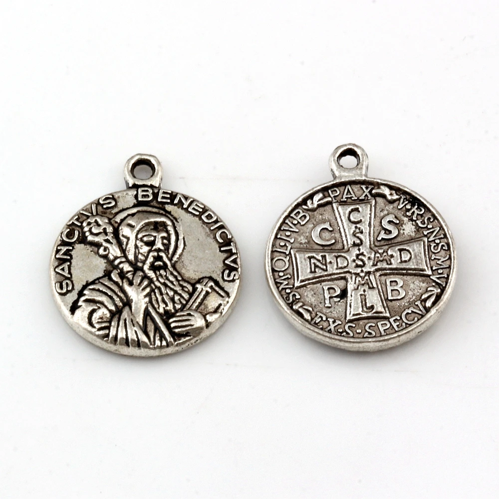 

12Pcs/ Lot Religious Godfather Cross Alloy Charm Pendants For Jewelry Making Findings 17.8x21.5mm A-375