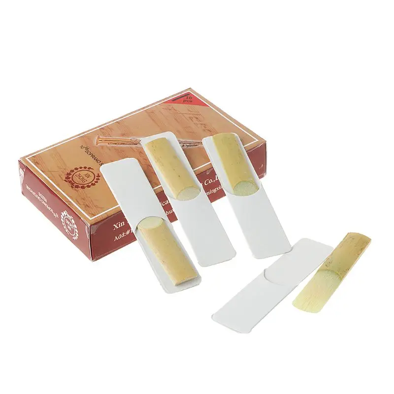 

10pcs Bb Soprano Saxophone Reed Strength 2.5 Bamboo Sax Woodwind Instrument Part 87HF