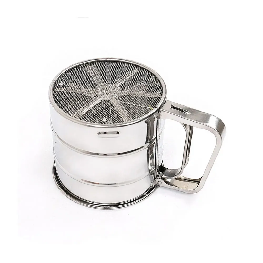 Шейкер для выпечки из нержавеющей стали сито сита муки с измерительной шкалой