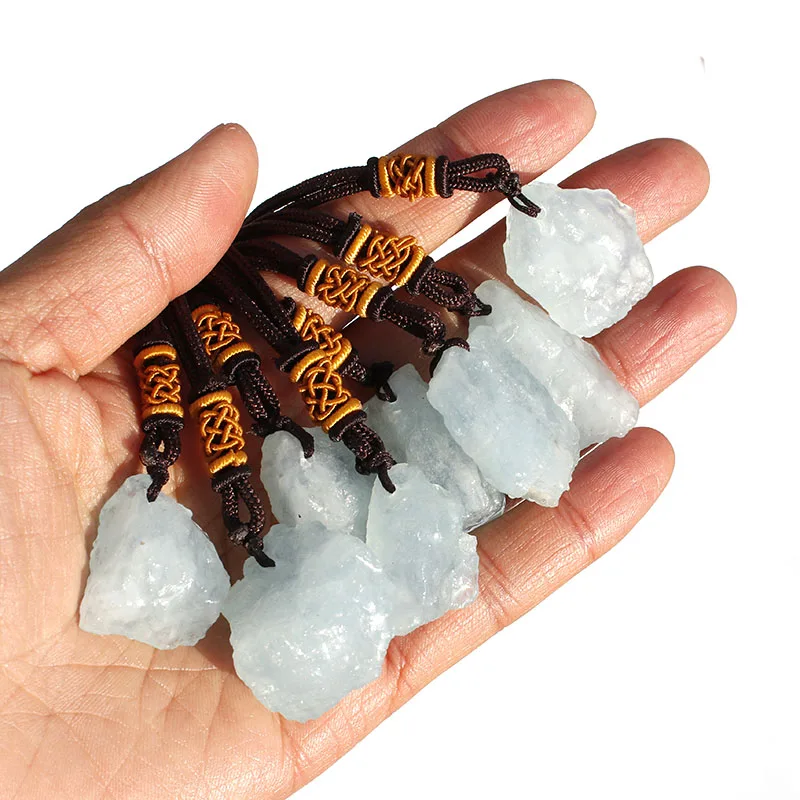 

1 Pcs Natural Rough Aquamarine Crystal Pendant