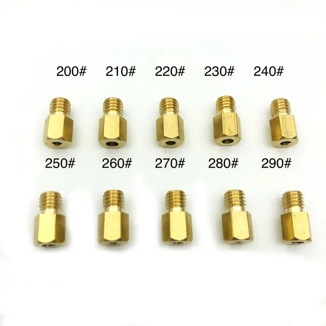 

10pcs Carburetor Main Jet Thread for DellOrto BGM Motoforce Carburetor Injector Nozzle Size 200-290
