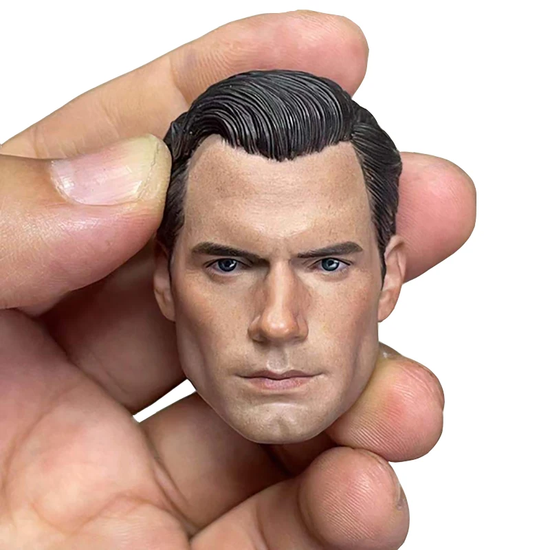 

1/6 Super Hero Henry Cavill Head Sculpt PVC Male Soldier Head Carving Fit 12'' Action Figure Body Dolls