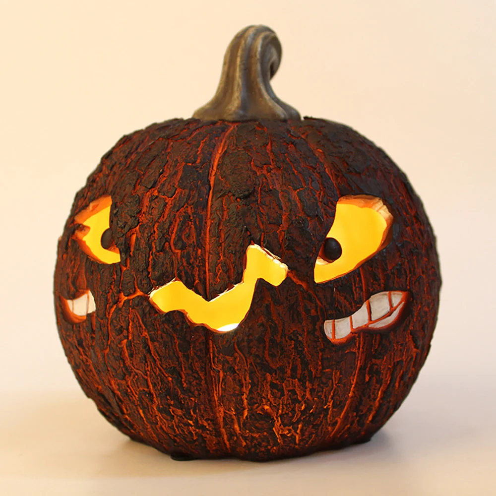 Хэллоуин злой вулканический узор Тыква Лампа Монстр СВЕТОДИОДНЫЙ Ночник