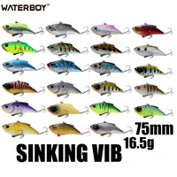 waterboy 7 5cm 16 5g vib lure hard artificial fishing vibe lipless new plastic vibration noisy rattle sinking vibrator bait