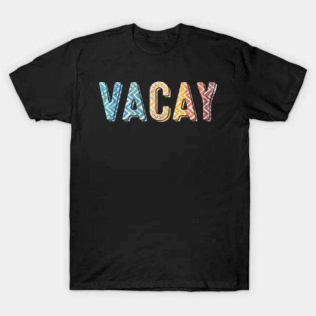 Для мужчин футболка Vacay режим отпуск женщин футболка|Мужские футболки| |