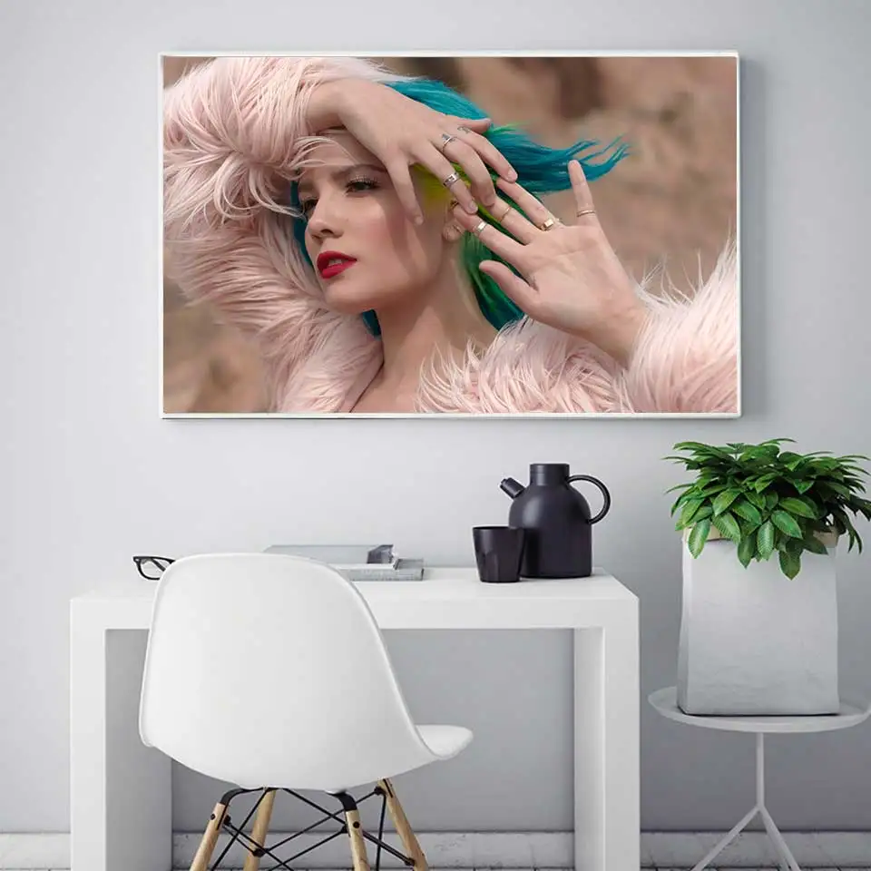 Плакат Halsey музыкальный певец курительные Шелковые Плакаты и принты настенная