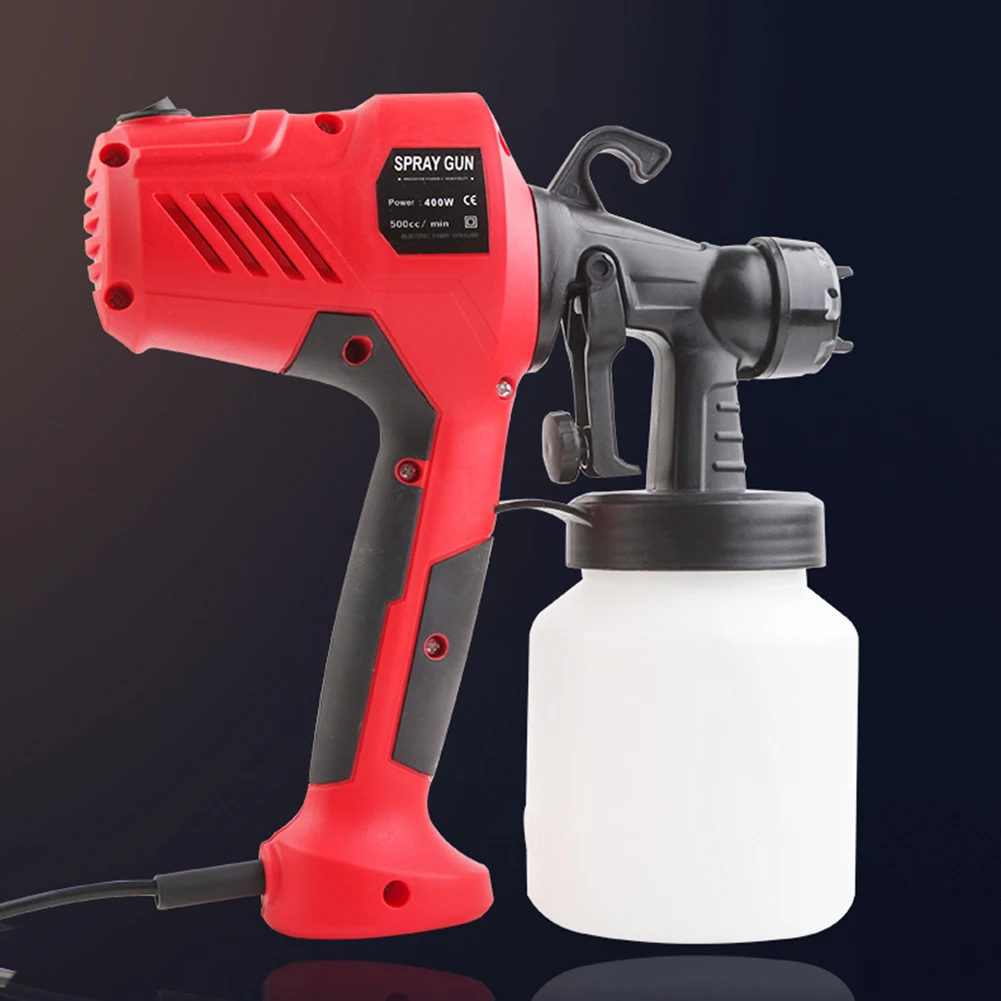 

400w Electric Spray Gun Paint Sprayer Compressor Flow Control Airbrush Power Tools Easy Spraying For Home Portable Painting