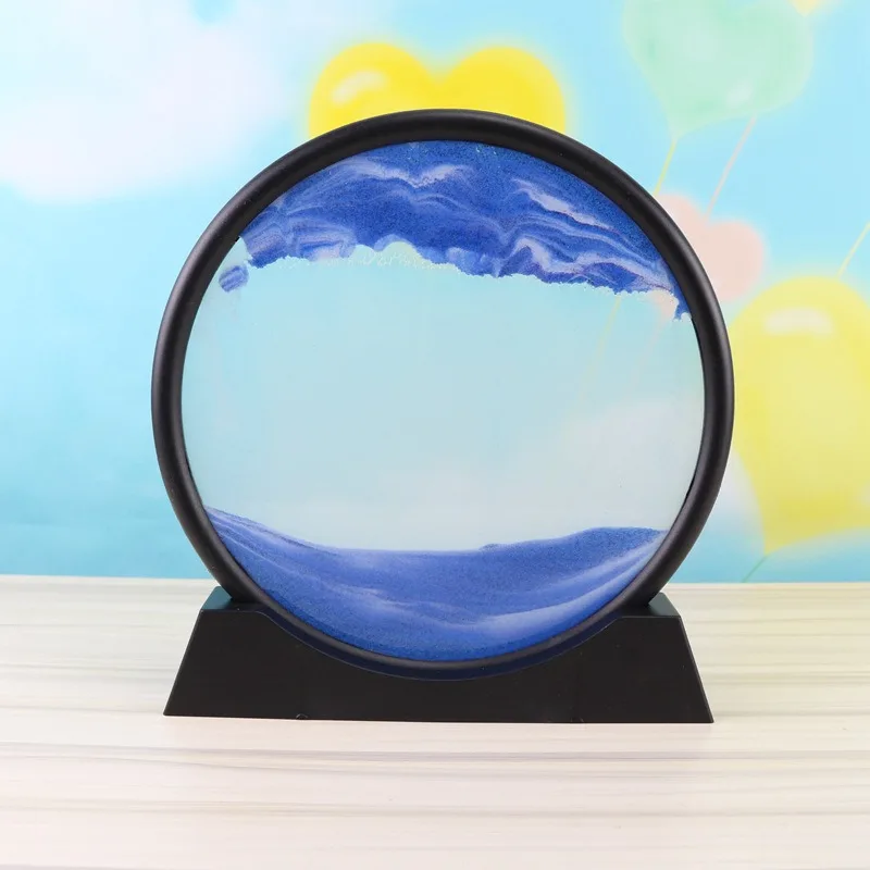 

Creative 3D Hourglass with Shelf Quicksand Painting Table Clock Portable Sand Timer Home Decor Gifts for Kids