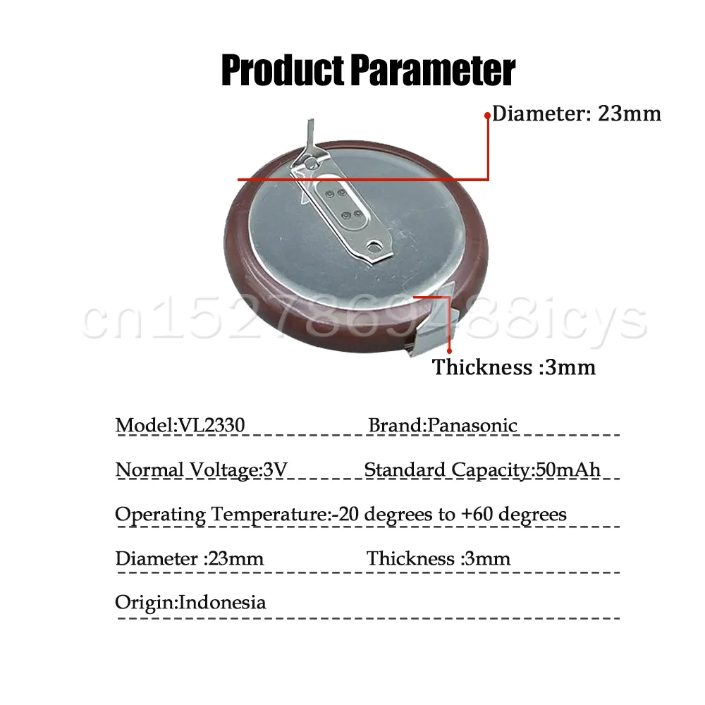 2 шт. 100% оригинальный Литиевый ПЕРЕЗАРЯЖАЕМЫЙ аккумулятор Panasonic VL2330 2330 3 в с