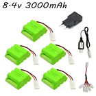 Никель-металлогидридный аккумулятор 8,4 в 3000 мА  ч, Аккумулятор AA, NIMH + зарядное устройство USB, набор для радиоуправляемых игрушек, автомобилей, лодок, роботов, танков, пистолетов