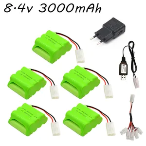 Никель-металлогидридный аккумулятор 8,4 в 3000 мА  ч, Аккумулятор AA, NIMH + зарядное устройство USB, набор для радиоуправляемых игрушек, автомобилей, лодок, роботов, танков, пистолетов