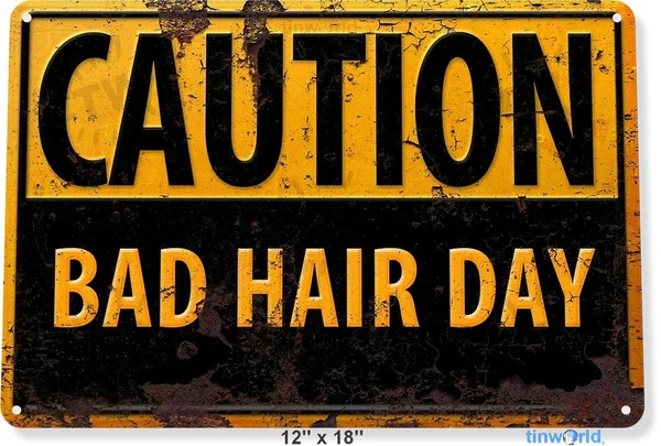 

Металлический жестяной плакат Bad Hair, декор бара, паба, дома, винтажный Ретро плакат, металлическая живопись в кафе, плакат 200x30 см, металлическ...