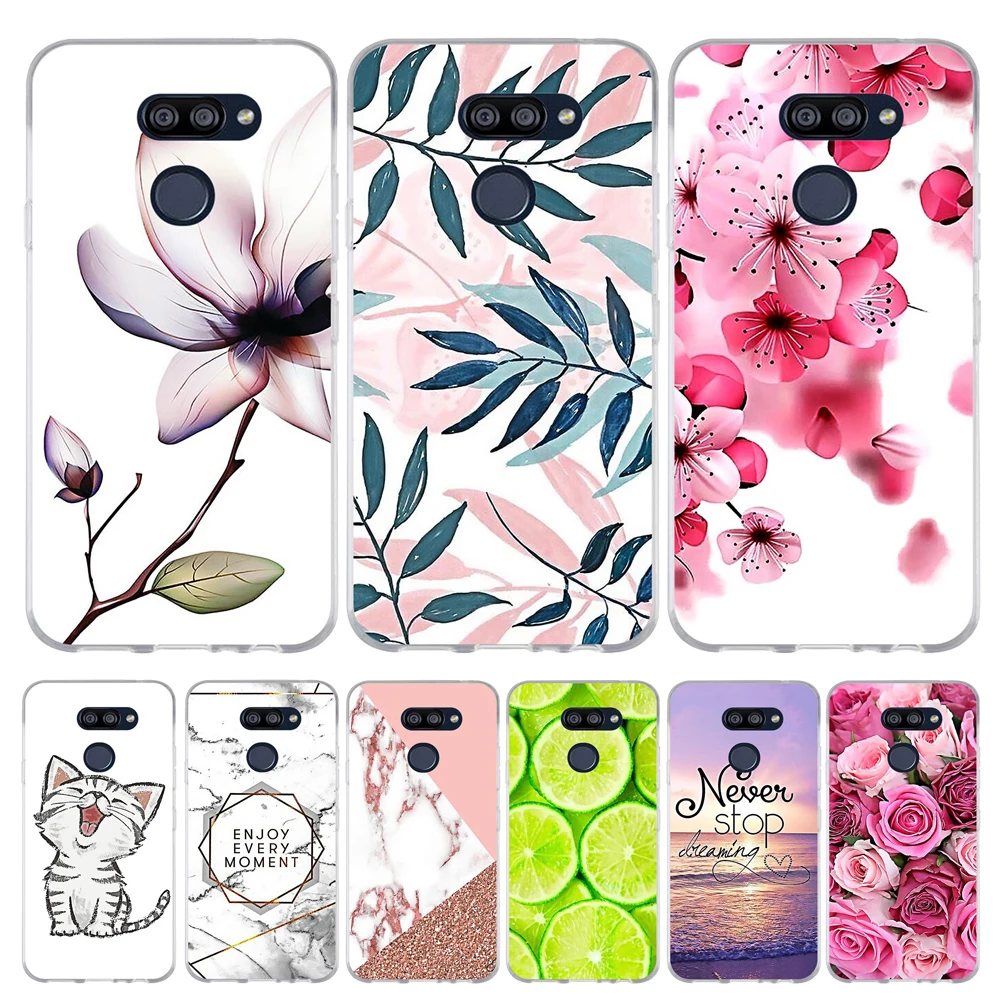 Для LG K40S Чехол Ультра Тонкий Мягкий ТПУ силиконовый чехол для K40s Цветочный K40 S K 40