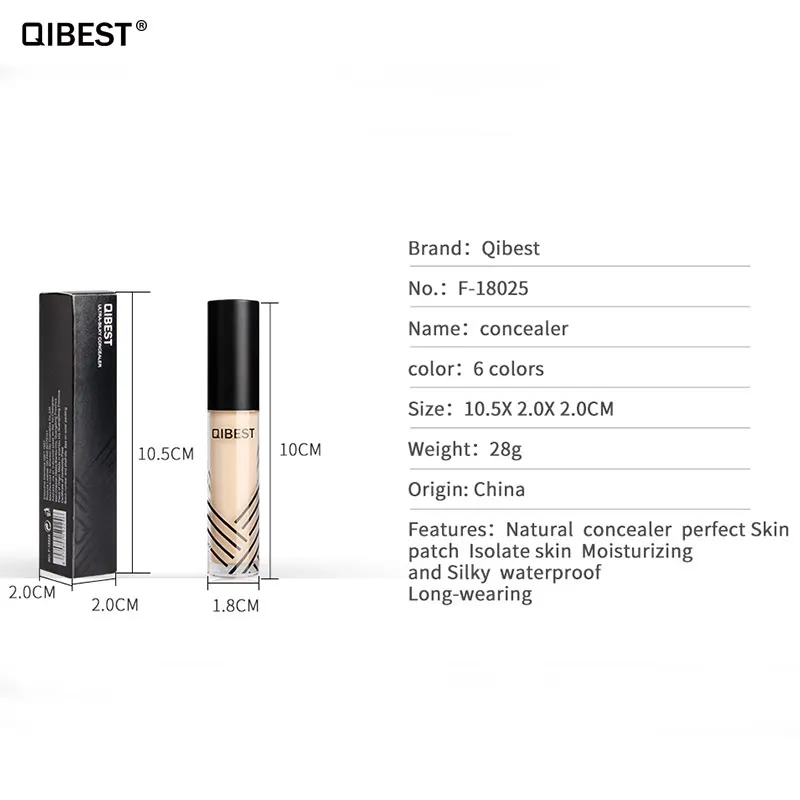 Косметика для лица Qibest стойкий консилер Жидкий Макияж скрытие пятен темных