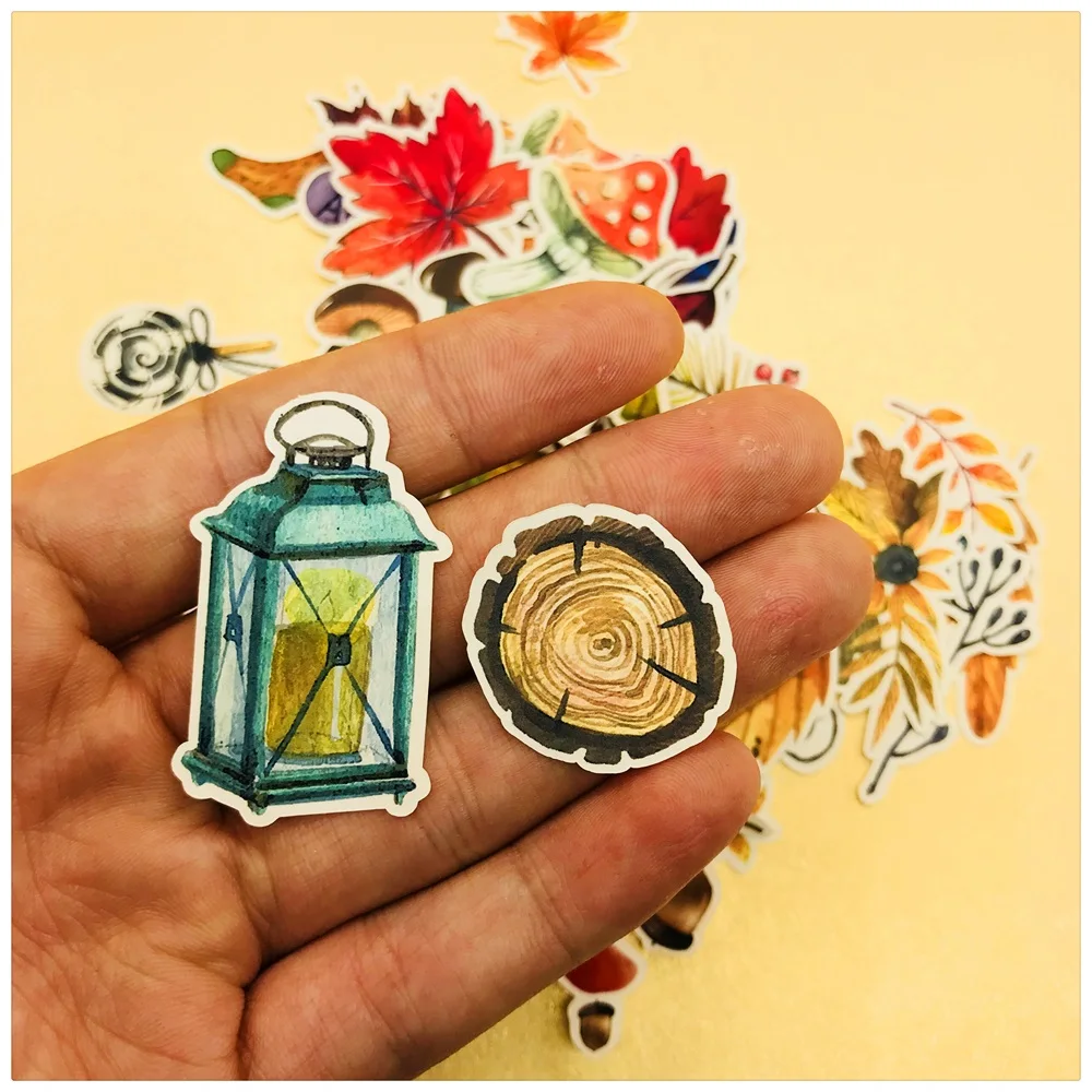 49 шт./компл. Ретро винтажный осенний кленовый листья-наклейки Набор для