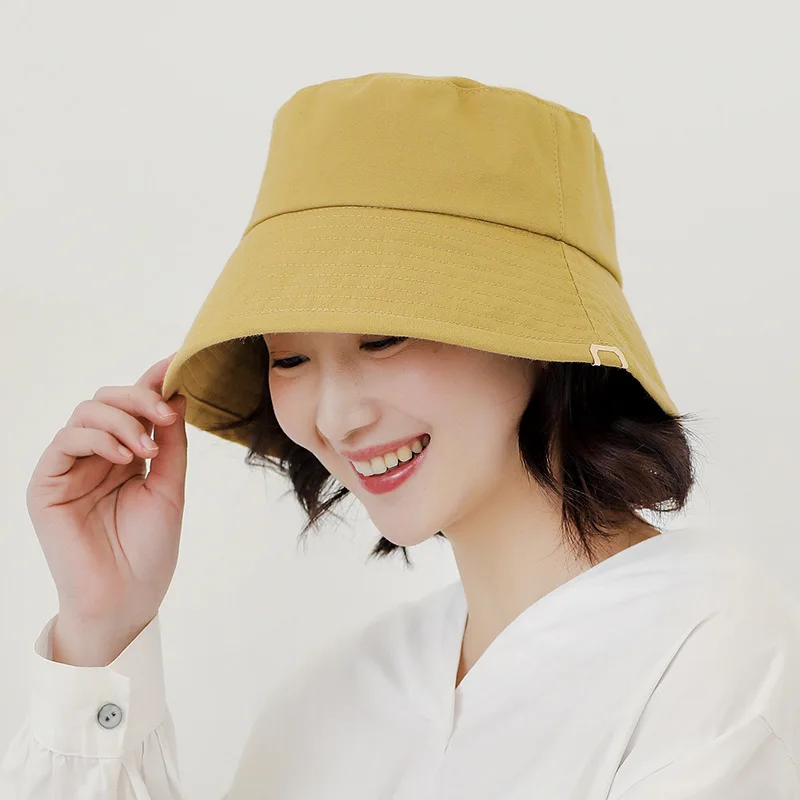 Летняя новая женская металлическая стандартная однотонная шляпа в рыбацком