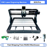 cnc laser engraver wood cnc router machine grbl er11 hobby diy 3 axis pcb milling 3018 pro mini laser engraving machine 0 5w 15w