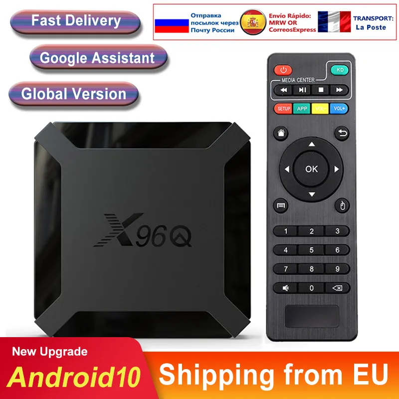 X96q android smart tv box 10 allwinner h313 quad core 2G 16gb 4k 3d x96 q mini телеприставка