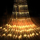 BEIAIDI 3X23X3M водопад занавеска сосулька струнный светильник метеоритный дождь Фея струнный светильник ing Рождество Свадьба сказочная гирлянда
