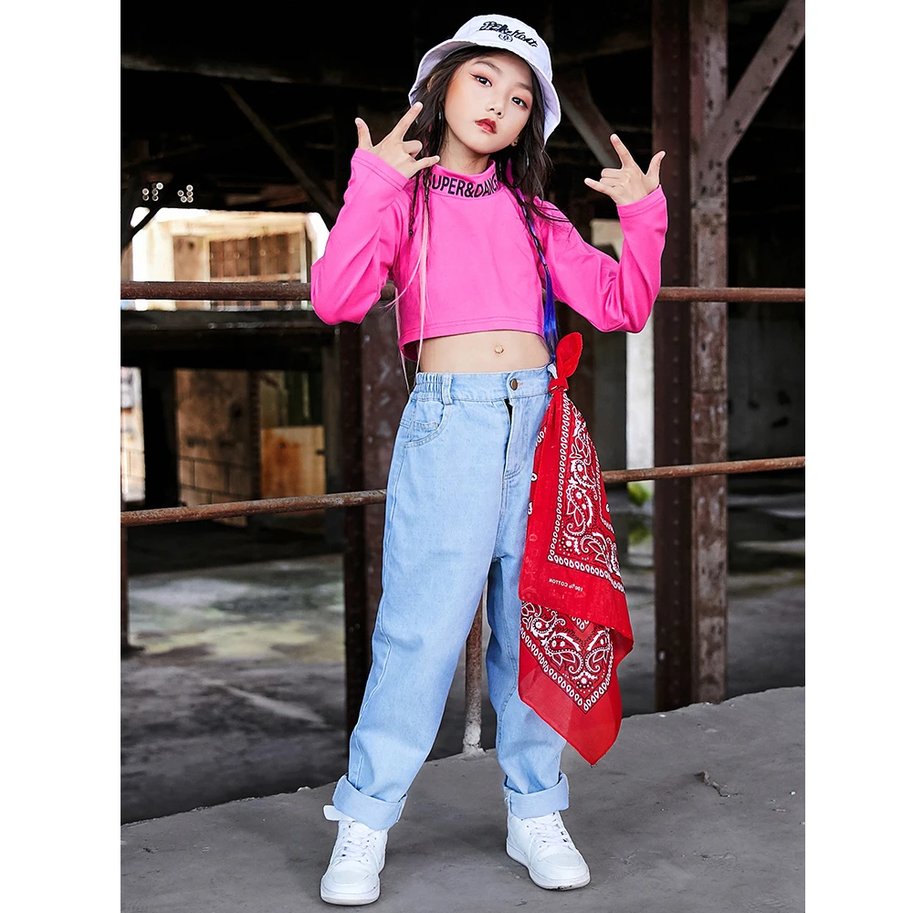 Детская танцевальная одежда для сцены Детский костюм в стиле хип хоп джаз