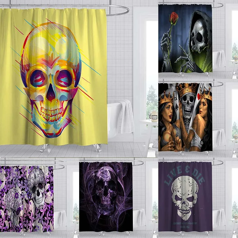 

Экологичная занавеска для душа из полиэстера, водонепроницаемая занавеска для ванной комнаты с крючком, комплект занавески для душа