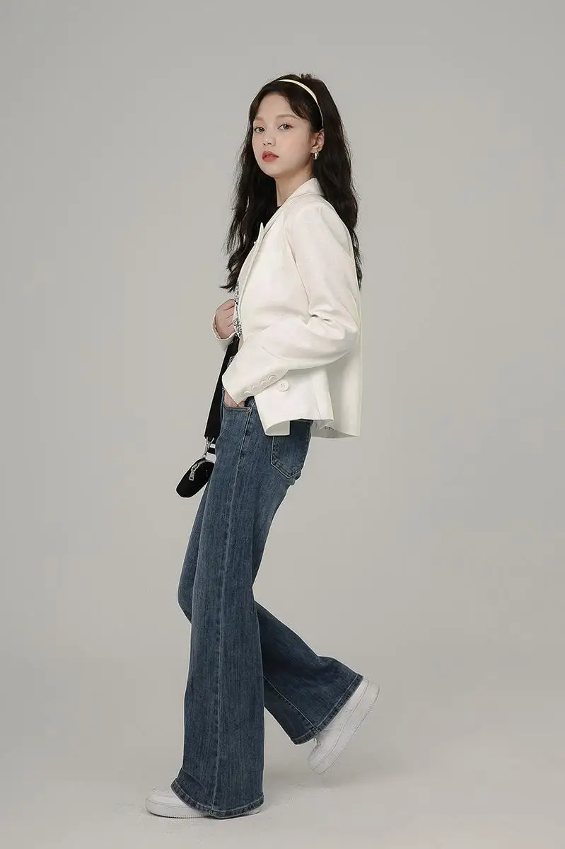 

Women Jeans For Women Fashion 2020 Straight Loose Boyfriend High Waist Stretch Casual Wide Leg Jean Female Denim Pants WJ199