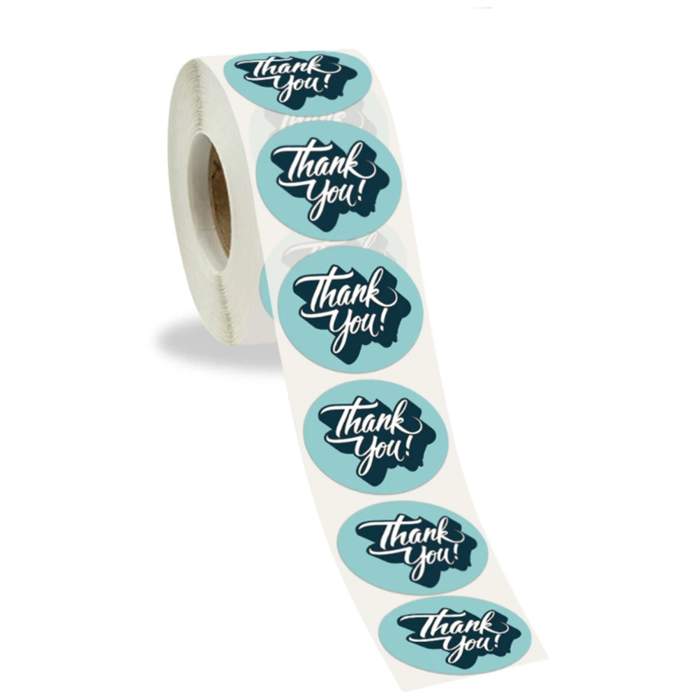 500 шт./рулон Спасибо наклейки Бумага печать этикеток Custom Gift коробка украшение на