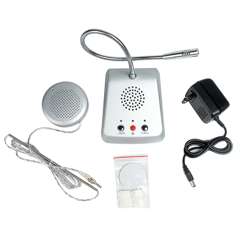 E370 Mute Function Protective Equipment No Touch Two Way Radio Wired Window Intercom Kit for Bank Counter Service