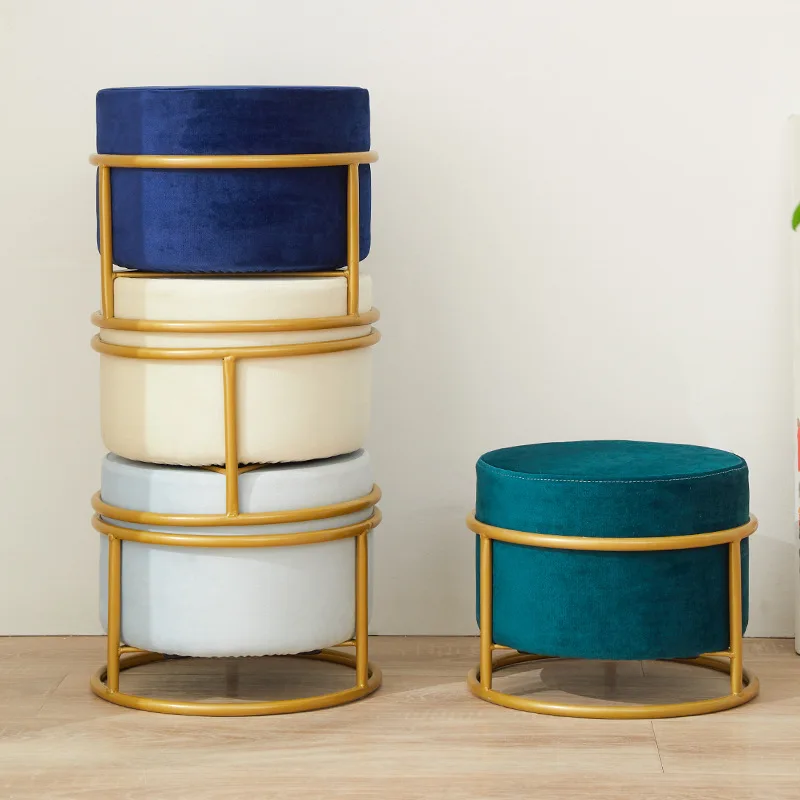 Табурет для ног роскошный сетчатый светлый табурет красного цвета гостиной