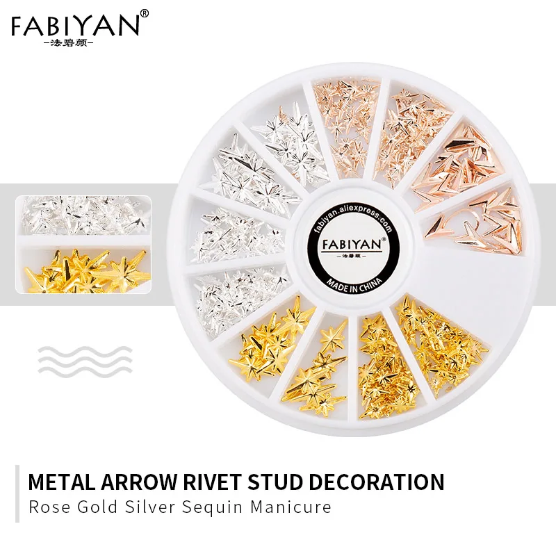 18 4 Color Nail Art Wheel Long Sharp Triangle Rivet Alloy Strip Metal Decoration Accessorie 3D Tips DIY Design Polish Manicure Tool - Цвет: 18