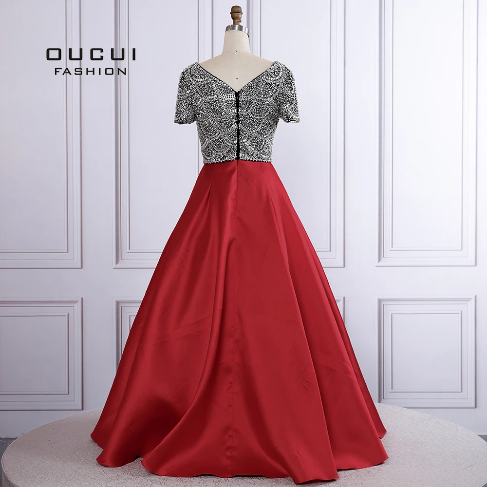 Мусульманское бальное платье 2019 вечернее с v-образным вырезом роскошное со