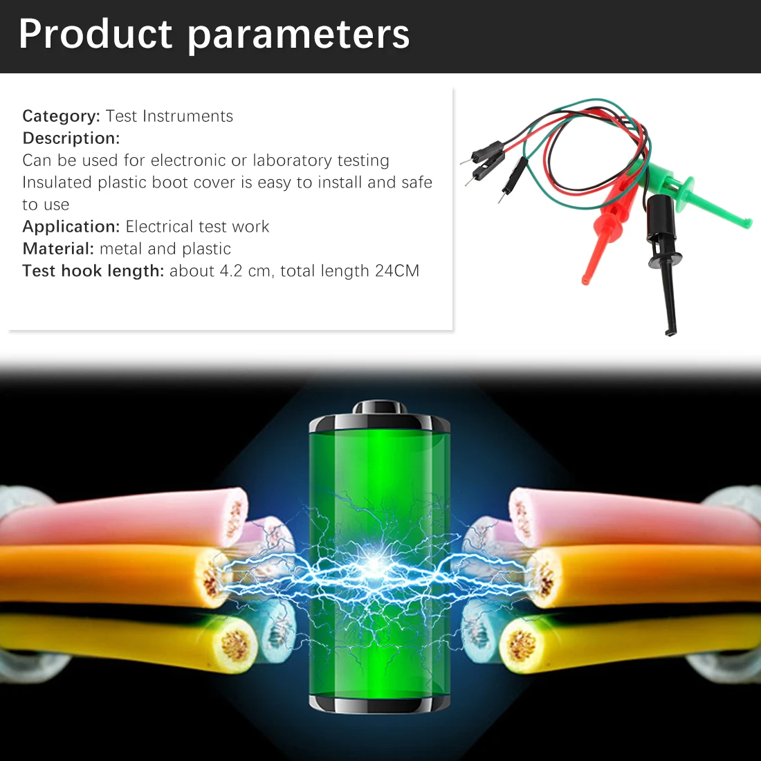 Электронный испытательный IC-захват линейный тестер крюк кабель сменный
