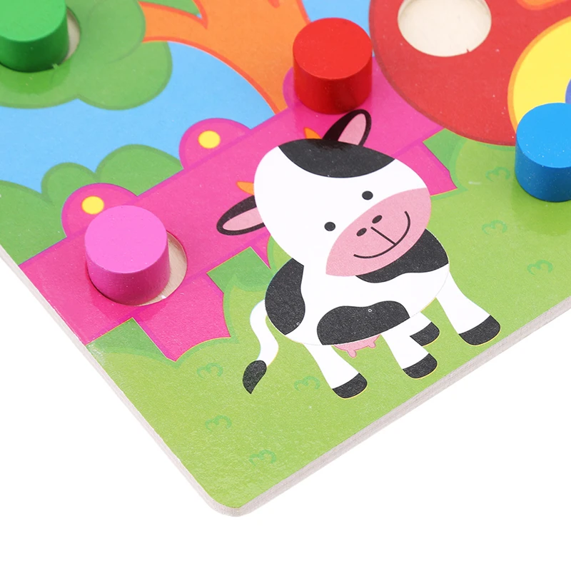 

1 Set Montessori Wooden Toys Puzzles Tangram Jigsaw Board Educational Early Learning Cartoon Wood Puzzles Kids Toys For Children