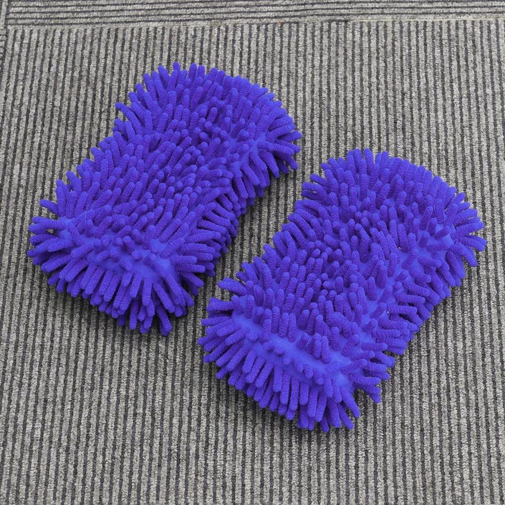 

2pcs Ultrafine Fiber Chenille Car Wash Brushes Microfiber Car Motorcycle Washer Car Care Cleaning Brushes(Dark Blue)