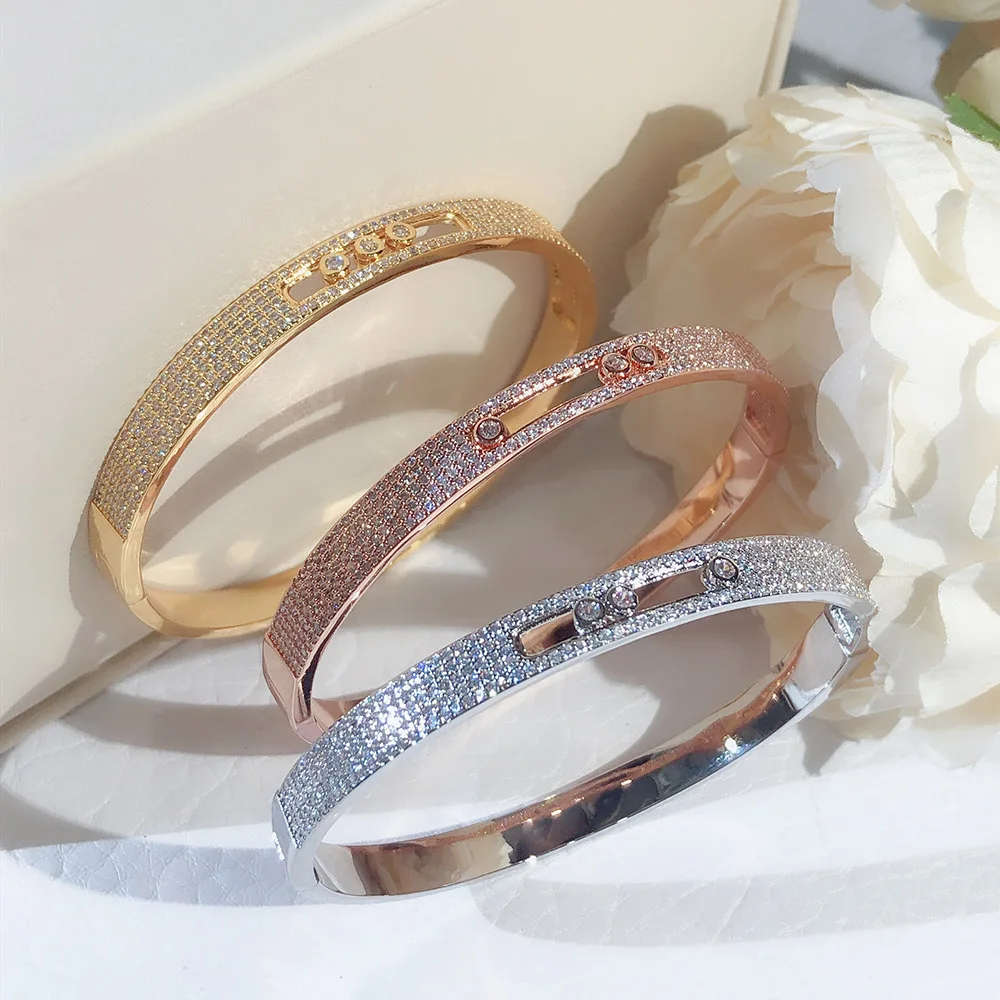 hot brands luxury bracelet subgold material bead womens jewelry man simple personality trend aaa zircon high quality girl free global shipping