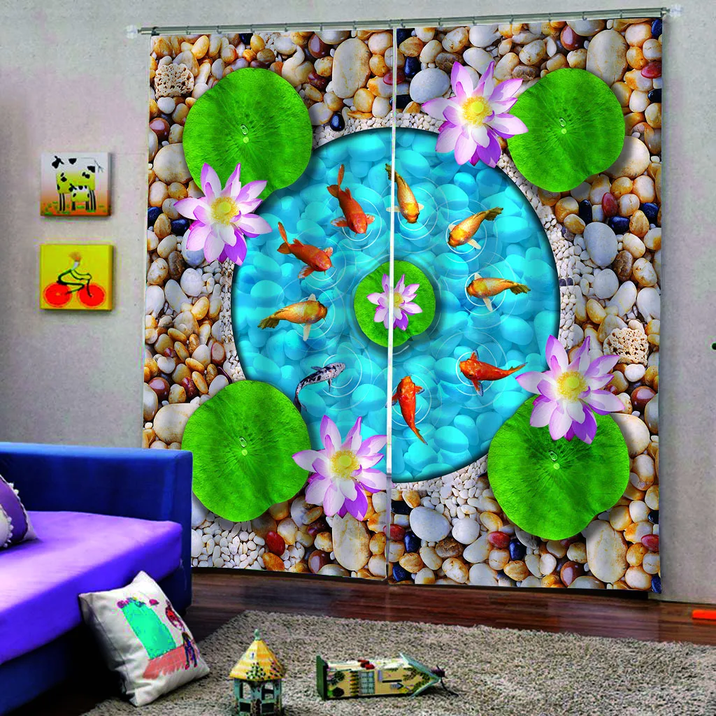 Каменный океан занавеска s детская Европейский 3D для гостиной затемненные Roaantic
