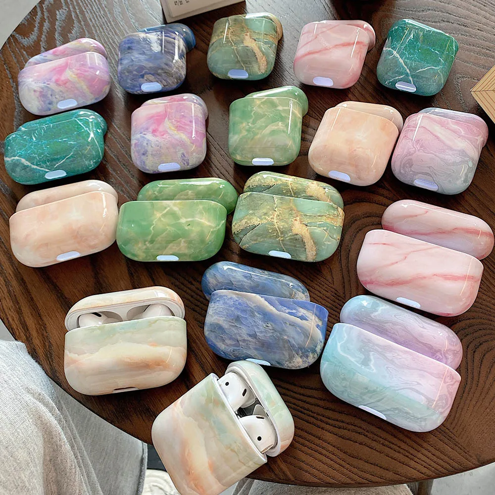 

For AirPods Pro 2 Cases Luxury Marble Hard PC Glossy Earphone Case Bluetooth Wireless Charging Box Cover for AirPod 1 3 Air Pods